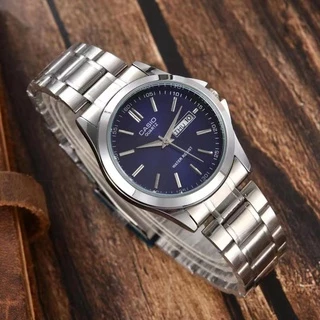 MTP-1239D-2A ผู้ชายวันที่สัปดาห์ Dual ปฏิทิน WaterProof สแตนเลส Causal Bussness นาฬิกา 38 มม.