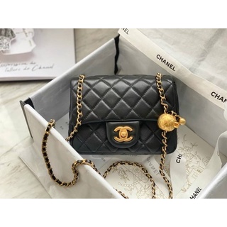 กระเป๋าสะพายหนัง ชาแนล  flap Adjustable Bag Size 17cm