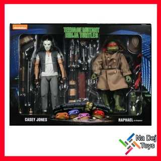 NECA TMNT Casey Jones &amp; Raphael in Disguise 7"Figure นินจาเต่า แคสซี่ย์ โจนส์ &amp; ราฟาเอล ชุดแทรกซึม ขนาด 7 นิ้ว ฟิกเกอร์