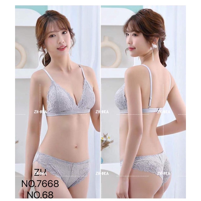 เซตชุดชั้นในลูกไม้เซ็กซี่🆕บราลูกไม้ZH.7668&68