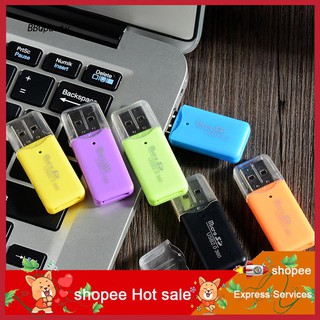 &lt;Wholesale&gt; อะแดปเตอร์เครื่องอ่านการ์ดหน่วยความจำ แบบ USB 2.0 ความเร็วสูง สำหรับ Micro SDHC TF T-Flash Micro SD