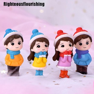 (Righteousflourishing) ตุ๊กตาฟิกเกอร์คู่รัก ขนาดเล็ก 2 ชิ้น