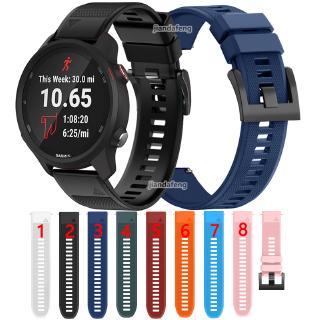 สายนาฬิกาข้อมือ ซิลิโคน  สไตล์กีฬาเป็นทางการ สำหรับ Garmin Forerunner 245/ 645