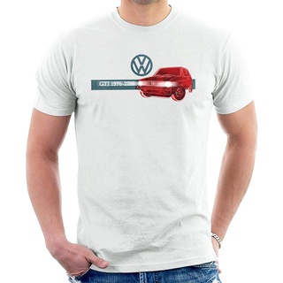 เสื้อยืดลําลอง ผ้าฝ้ายแท้ พิมพ์ลาย Volkswagen Golf GTI History แฟชั่นสําหรับผู้ชาย