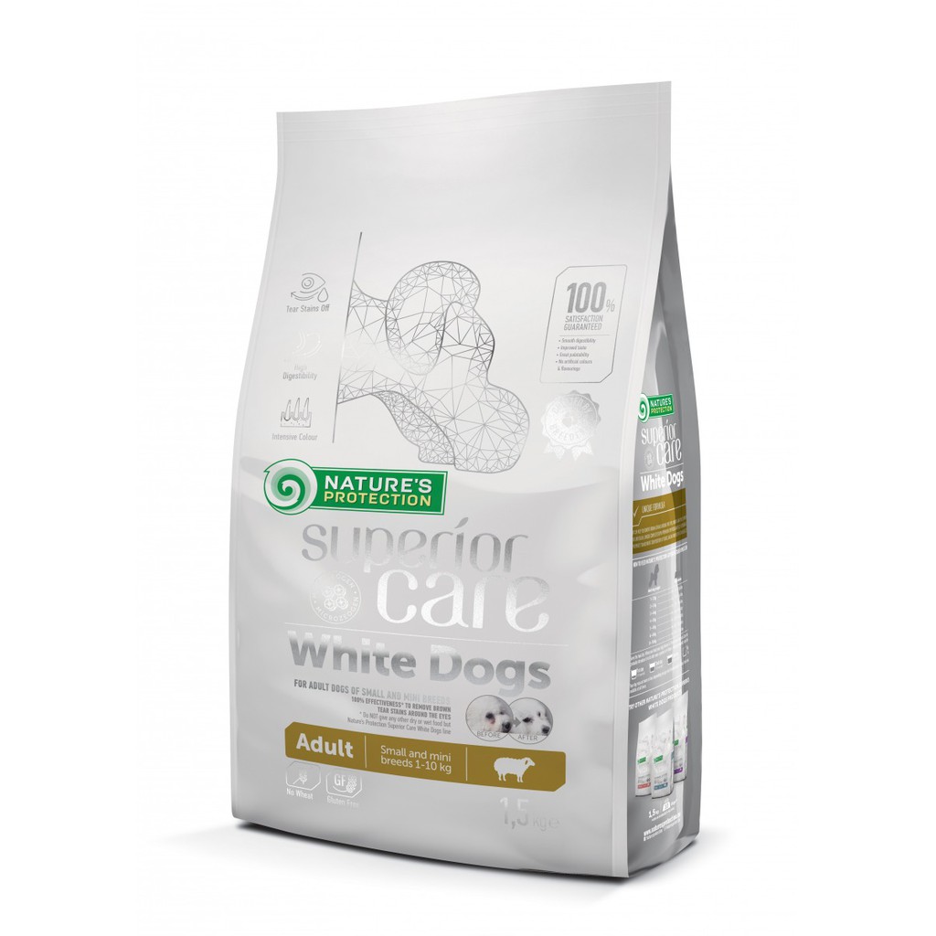 NATURES PROTECTION Superior Care White Dog Lamb 1.5กก.(สุนัขพันธุ์เล็ก&มินิ 1-10กก.)
