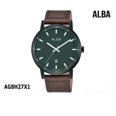 นาฬิกา ผู้ชาย ALBA Smart gent AG8H27X1 รมดำสายหนัง