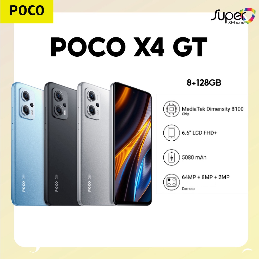 POCO X4 GT (8+128GB) แบต 5080mAh รองรับ 67W turbo charging (By Shopee  SuperTphone1234)