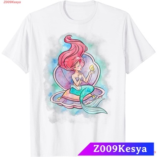 เสื้อยืดใหม่Z009Kesya เสื้อยืดแขนสั้นผู้ชาย ชุดครอบครัว เสื้อยืดสีพื้น เสื้อยืดสีพื้นเด็ก Disney Little Mermaid Ariel In
