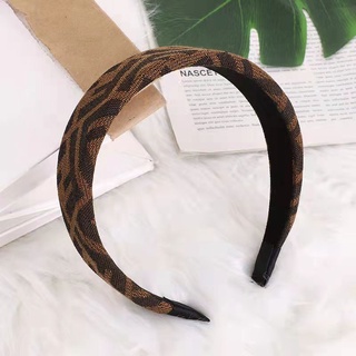 COKorean Hair Band Hong Kong Style sponge letter printing fashionable retro headband wide edge out hairpin net red face washing hair accessories