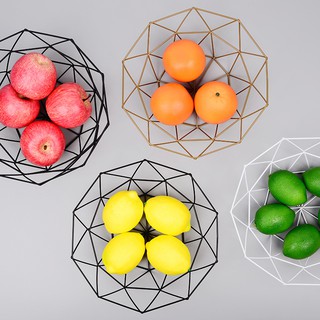 Metal fruit basket, iron fruit tray, Nordic ins household storage supplies, snack storage basket