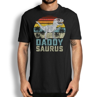 คอลูกเรือเสื้อยืด พิมพ์ลายไดโนเสาร์ Dad Saurus T Rex สําหรับเก็บสะสมS-5XL