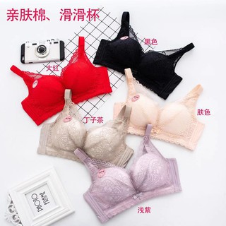 #2937 Braไร้โครง Sexy Soft Bra เสื้อในลูกไม้ลายดอก แฟชั่นใหม่ ชุดชั้นในไร้โครงระบายอากาศสบายรวบรวมไม่มีขอบ