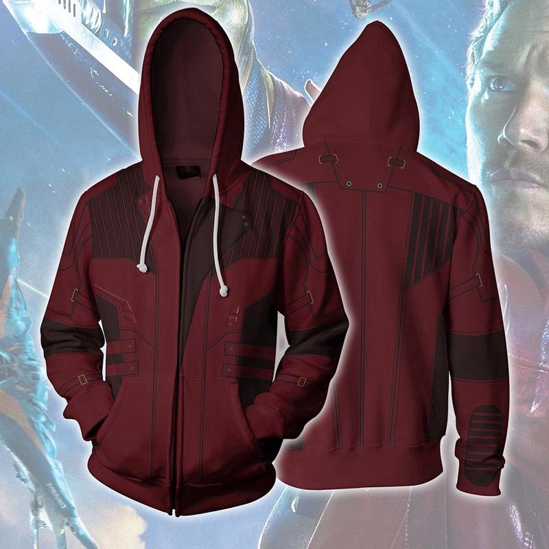 แฟชั่น 3D Unisex Star-Lord Hoody เสื้อแฟชั่นแบบอะนิเมะลาย Blueways