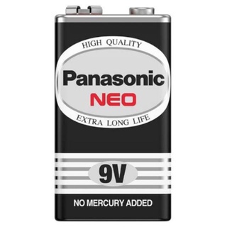 ถ่าน Panasonic 9V Neo (1 ก้อน) แบตเตอรี่พานาโซนิคนีโอ 9 โวลต์ + ขั้วถ่าน 9V (1 อัน)