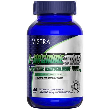 6.6** Vistra L-Arginine Plus L-Ornithine Hydrochloride 1000 mg. มีทั้ง 30เม็ด และ60 เม็ด.