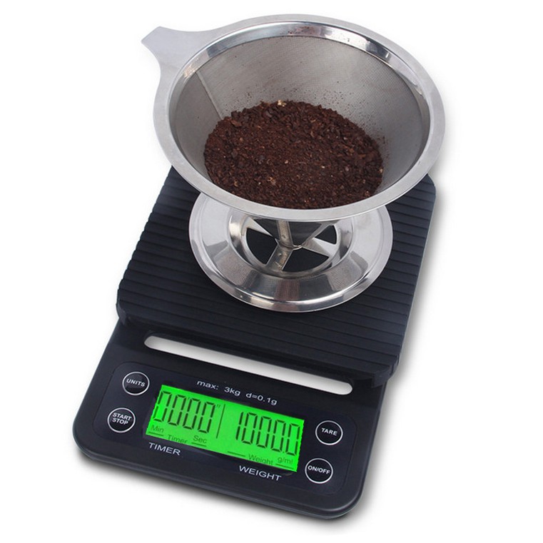 Timbangan Kopi Digital Timer Coffee Scale 5kg/0.1g   - Black