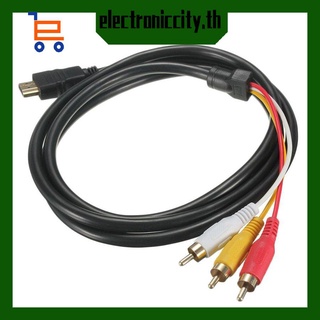 【NNC】1080P HDTV HDMI-compatible Male To 3 RCA Audio Video AV Cable Cord Adapter
