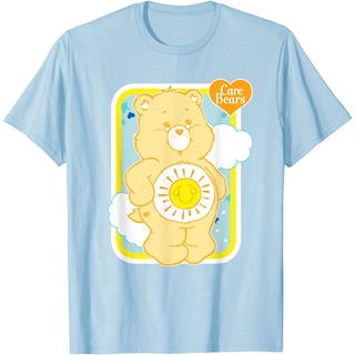 ผ้าฝ้ายคอกลมจริง✐✷Bear ฤดูร้อนMens disney  Care Bears Funshine Bear T-Shirt เสื้อยืดแฟชั่นคอกลม สบายๆ ผ้าฝ้าย100%from S