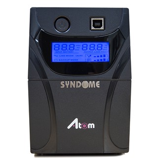 SYNDOME ATOM 850-LCD UPS 850VA/360W, Stabilizer, LCD Display, Universal Socket 4 Outlet