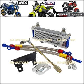 MORIN ออยคูลเลอร์ เสาน้ำเงิน ระบบระบายความร้อนเสริม สำหรับ msx ทุกรุ่น OIL COOLER MSX (อะไหล่แต่งmsx)