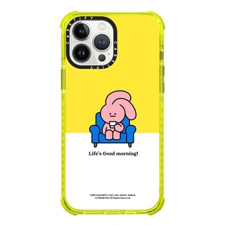 Casetify PINK&amp;VEN Good Morning 13 Pro Max  Ultra Impact Case  Color: Sheer- Neon Yellow [13PMสินค้าพรีออเดอร์]