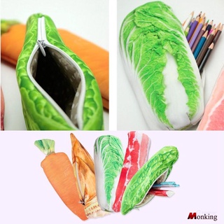 จำลองผักกระเป๋าใส่ดินสอตลกปากกา Pencilcase สำหรับนักเรียนเครื่องเขียนอุปกรณ์การเรียนสำหรับเด็ก