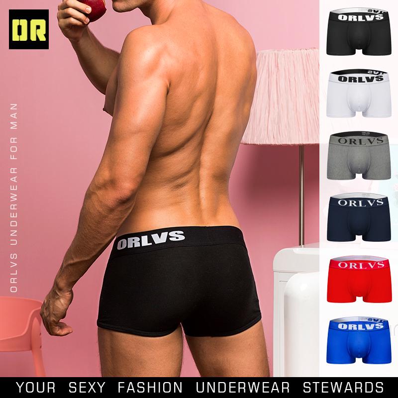 [ORLVS]High quality Cotton Men Underwear Comfortable Breathable Mens boxer briefs Casual fashion Underwear OR125