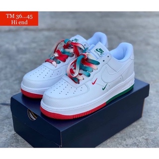 Nike Air Force 1 Low 07 White Green University Red Multicolor Rope(Size36-45)