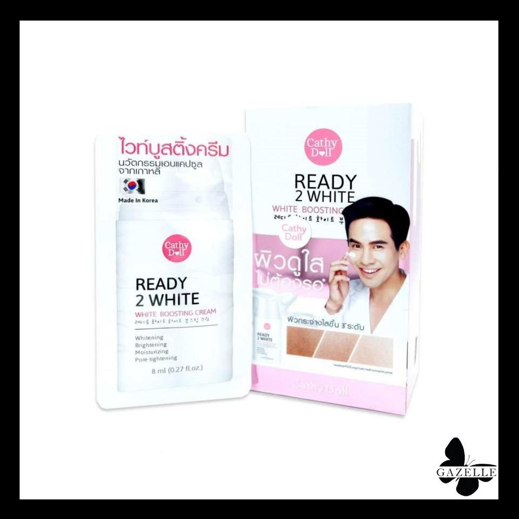 Cathy doll ready 2 white white boosting cream[1กล่องมี 6ซองxต่อซอง 8ml.] เคธี่ ดอลล์ เรดี้ 2 ไวท์ บูสติ้ง ครีม