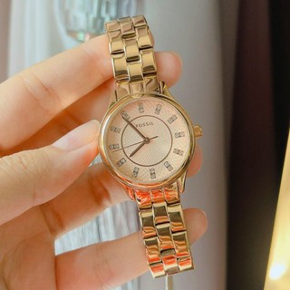 🎀 (สด-ผ่อน) ส่งฟรี นาฬิกาผู้หญิง สีโรสโกลด์ 30 มิล BQ1571 FOSSIL Modern Sophisticate Three-Hand Rose Gold-Tone