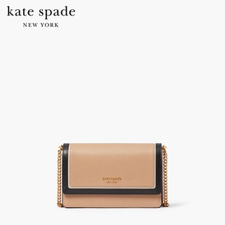 KATE SPADE NEW YORK MORGAN COLORBLOCKED FLAP CHAIN WALLET K8963 กระเป๋าสตางค์