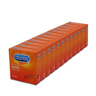 Durex Sensation ถุงยางอนามัยแบบผิวไม่เรียบ เพิ่มความตื่นเต้นเร้าใจ ขนาด 52 มม. 1 โหล 12 กล่อง