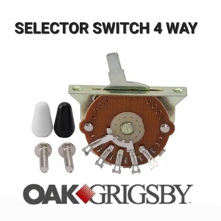 SELECTOR SWITCH 4 WAY OAK GRIGSBY(ซีเล็คเตอร์สวิทช์กีต้าร์ไฟฟ้า 4 ทาง)