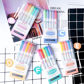 Mildliner แบบเซต  5 สี ปากกาเน้นข้อความ