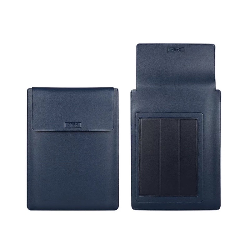 Laptop Bag 3in1 กระเป๋าแล็ปท็อปสำหรับ MacBook Air Pro 13" ซองใส่แมคบุค หนังPUกันน้ำ ฝาหลังพับตั้งได้