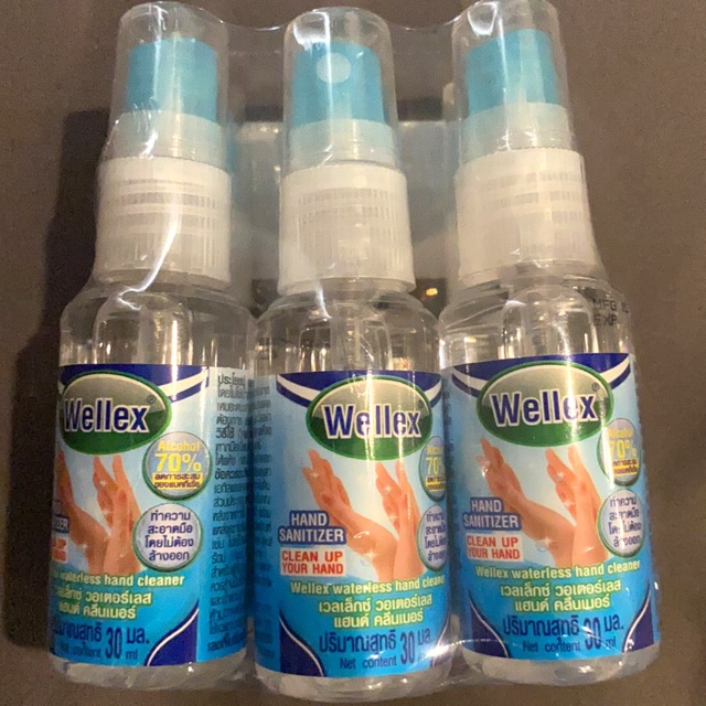 Wellex 70% alcohol hand cleanser spray  30 ml