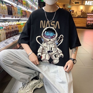 GC เสื้อยืดแฟชั่น สไตล์เกาหลี ทรงหลวม Oversize สวมใส่สบาย พิมพ์ลายดิจิตอล NASA