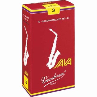 Vandoren Java Filed Red-Cut Alto Saxophone Reeds - 10 Pieces/ Box ลิ้นอัลโตแซกโซโฟน รุ่นจาวากล่องแดง (กล่อง)