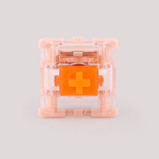 [Tactile] TECSEE CORAL TACTILE SWITCHES x1 สวิทช์สองจังหวะสีส้มใส น้ำหนัก 68g วัสดุ Stem ทำจาก Nylon