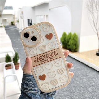 เคสป้องกันโทรศัพท์มือถือ ลายการ์ตูนหมี สําหรับ Apple Iphone 12promax 11 13 678plus xs xr