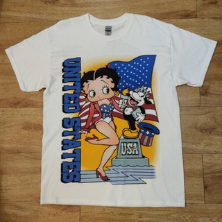 Betty Boop DTG digital printer (direct to garment) Ovp overprint Bootleg ลายการ์ตูน