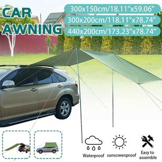 BHQ🚙COD🚙ม่านบังแดดติดรถ​ เต้นท์หลังคา Awning ฟลายชีทติดรถ ม่านบังแดดติดรถ vehicular canopy tarp