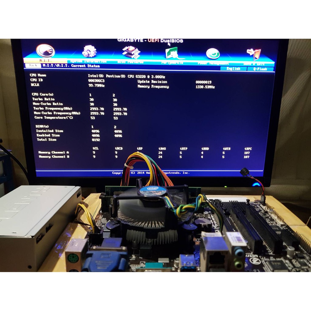 Gigabyte GA-H81M-S2PV (rev. 3.0)+ Intel G3220 3M Cache 3.00 GHz