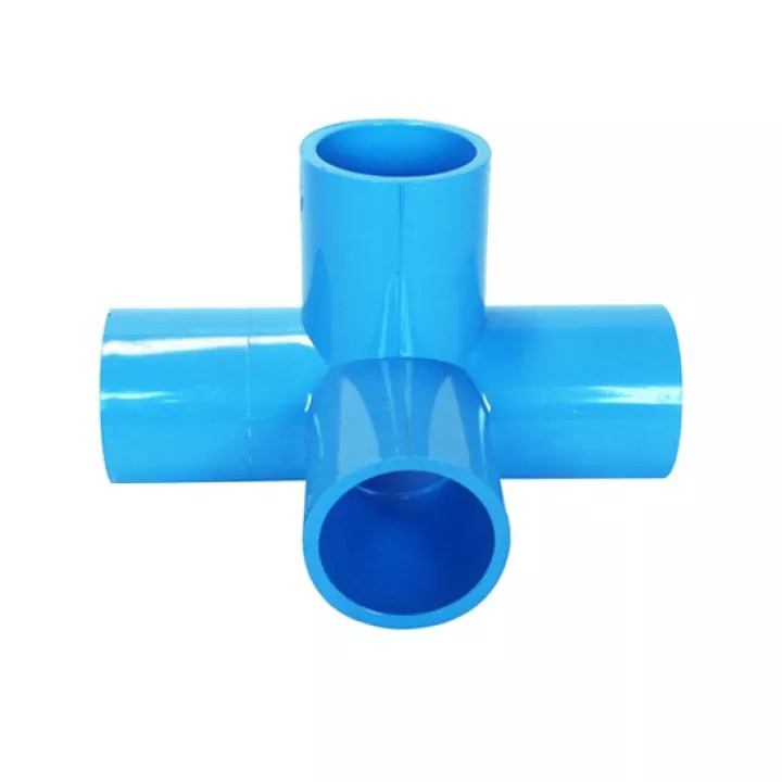 สี่ทางฉาก สี่ทางตั้งฉาก ข้อต่อพีวีซี pvc 1/2 , 3/4 , 1 นิ้ว (ท่อน้ำไทย)