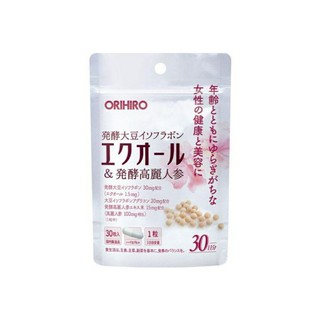 ORIHIRO Equol &amp; Fermented Ginseng Soy Isoflavone 30 Capsules (30วัน or 50วัน) exp2025