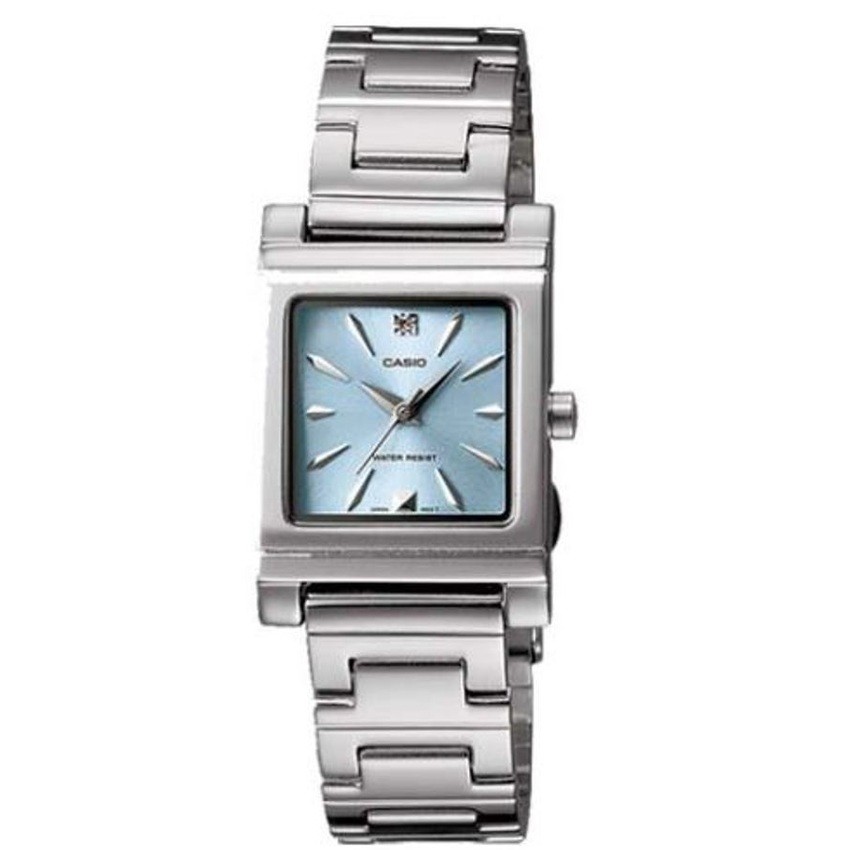 Casio Standard นาฬิกาข้อมือผู้หญิง สายสแตนเลส รุ่น LTP1237D-2 - สีเงิน/ฟ้า