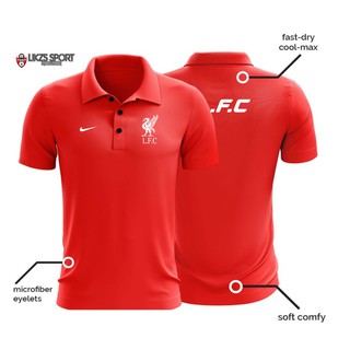 เสื้อโปโล ทีมชาติฟุตบอล Liverpool Travel Jersey NK-DX2 -L.F.C ไมโครไฟเบอร์ Baju Berkolar Bolasepak