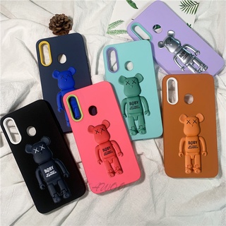 เคสโทรศัพท์มือถือแบบนิ่ม กันกระแทก ลายการ์ตูน Kaws 3D พร้อมที่ตั้งวาง สําหรับ Samsung Galaxy A10S A20S A02 A50S A30S 3 in one