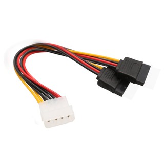 สาย SERIAL SATA POWER 1/2 (Molex 4 pin to 2x15Pin SATA Power cable)