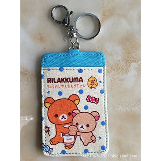 ห้อยพวงกุญแจพร้อมช่องใส่บัตร ลายริลักคุมะ Rilakkuma
